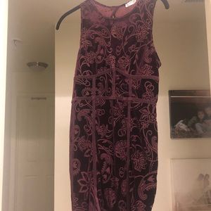 Deep Purple Velvet Slimming Dress